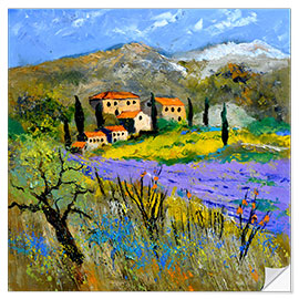 Wall sticker Landscape with lavender field