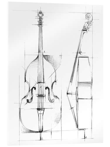 Akryylilasitaulu Bass Sketch