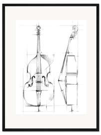 Gerahmter Kunstdruck Bass-Skizze