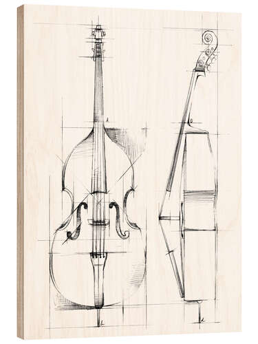 Hout print Bass Sketch