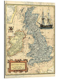 Magnettafel Karte der britischen Inseln