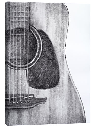 Leinwandbild Gitarren-Studie