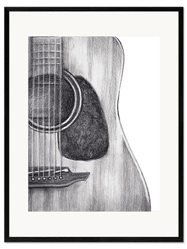 Kehystetty taidepainatus Guitar Study