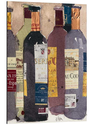 Aluminium print Red Wine Tasting II