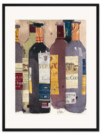 Gerahmter Kunstdruck Rotweinprobe II