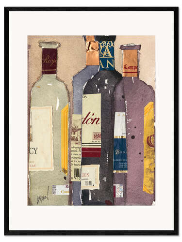 Impresión de arte enmarcada Cata de vino tinto I