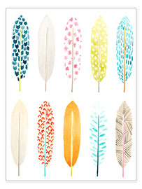 Wall print  Feather Patterns - June Erica Vess