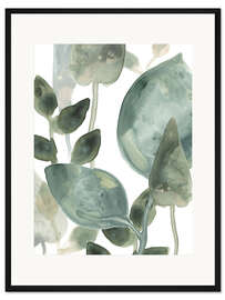 Gerahmter Kunstdruck Wasserblätter II