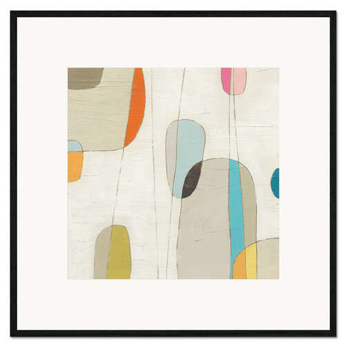 Kunsttryk i ramme Molecular Motion I