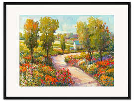 Gerahmter Kunstdruck Morgenspaziergang