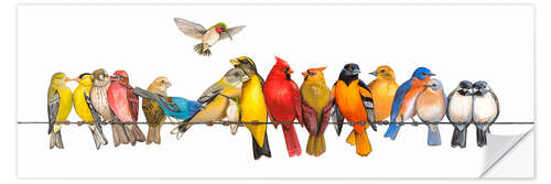 Sticker mural Ménagerie d'oiseaux I