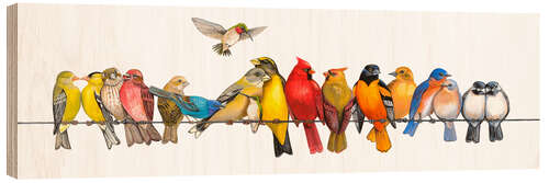 Puutaulu Large Bird Menagerie I