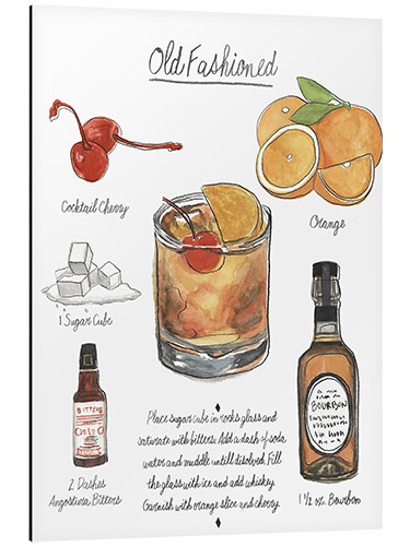 Aluminium print Classic Cocktail - Old Fashioned