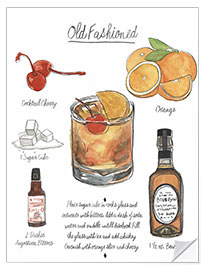 Naklejka na ścianę Classic Cocktail - Old Fashioned