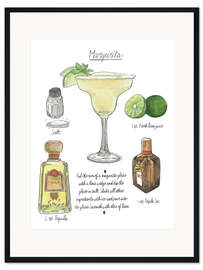 Gerahmter Kunstdruck Klassischer Cocktail - Margarita