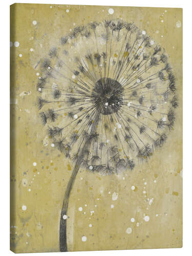 Leinwandbild Pusteblume im Schnee