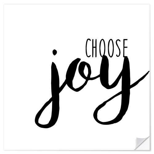 Selvklebende plakat Choose joy (english)