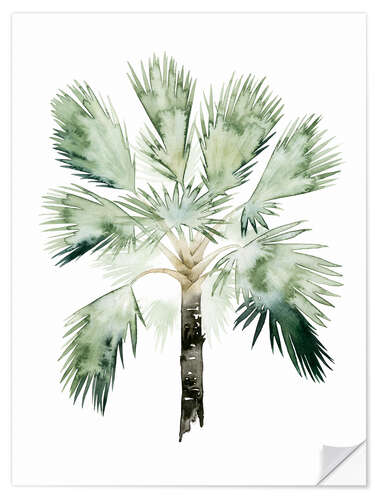 Selvklebende plakat Tropical palm