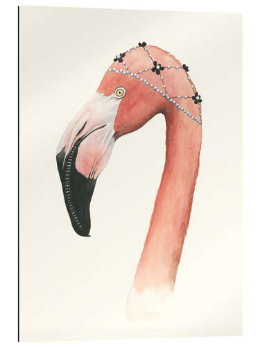 Tableau en plexi-alu Downton flamant rose