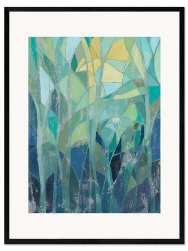Kehystetty taidepainatus Stained Glass Forest I