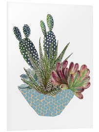 Print på skumplade Cactus Arrangement I