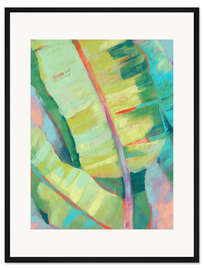 Gerahmter Kunstdruck Lebendige Palmenblätter I