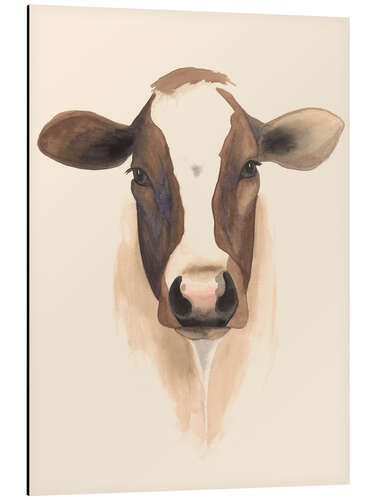 Aluminium print Cow study