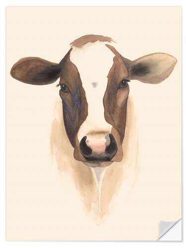 Självhäftande poster Cow study