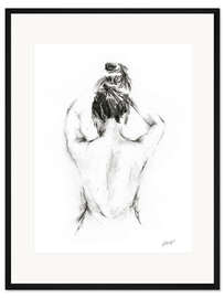 Gerahmter Kunstdruck Rücken-Studie