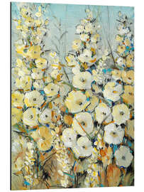 Magnettafel Stockrosen