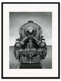 Gerahmter Kunstdruck Vintage Zug