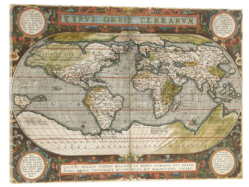 Quadro em acrílico Mapa do mundo antigo