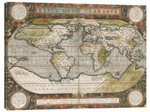 Canvas print Antique world map