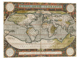 Foam board print Antique world map