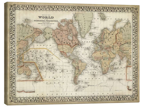 Canvas print Map of the world