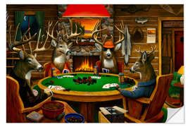 Wandsticker Poker Hirsche