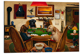 Tableau en aluminium Poker Dogs