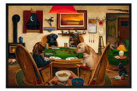 Gerahmter Kunstdruck Poker Hunde
