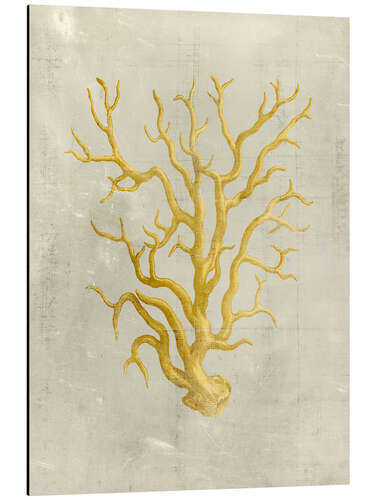 Aluminium print Coral in Mustard