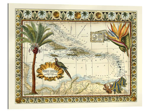 Gallery print Tropical Map of West Indies