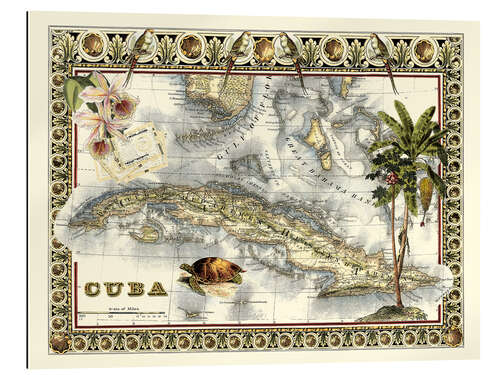 Galleritryk Tropical Map of Cuba