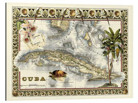 Magnettafel Tropische Karte von Kuba
