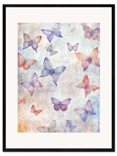 Stampa artistica con cornice Farfalle in volo