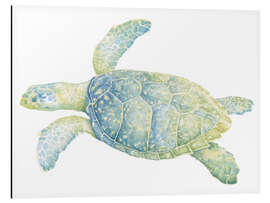 Aluminium print Tranquil sea turtle