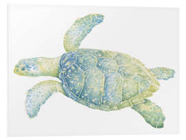 Foam board print Tranquil sea turtle