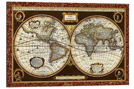 Magnettafel Dekorative Weltkarte