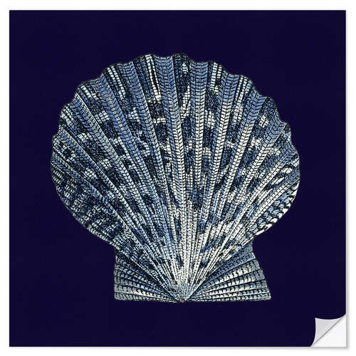 Wall sticker Indigo shell VIII