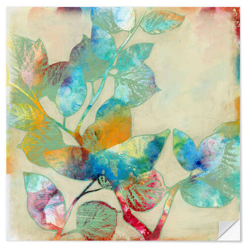 Wall sticker Merging Leaves I