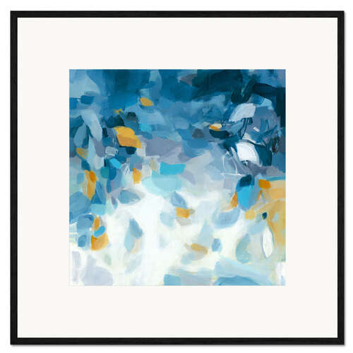 Impression artistique encadrée Bleu estival II