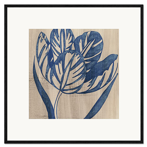 Framed art print Indigo Tulip